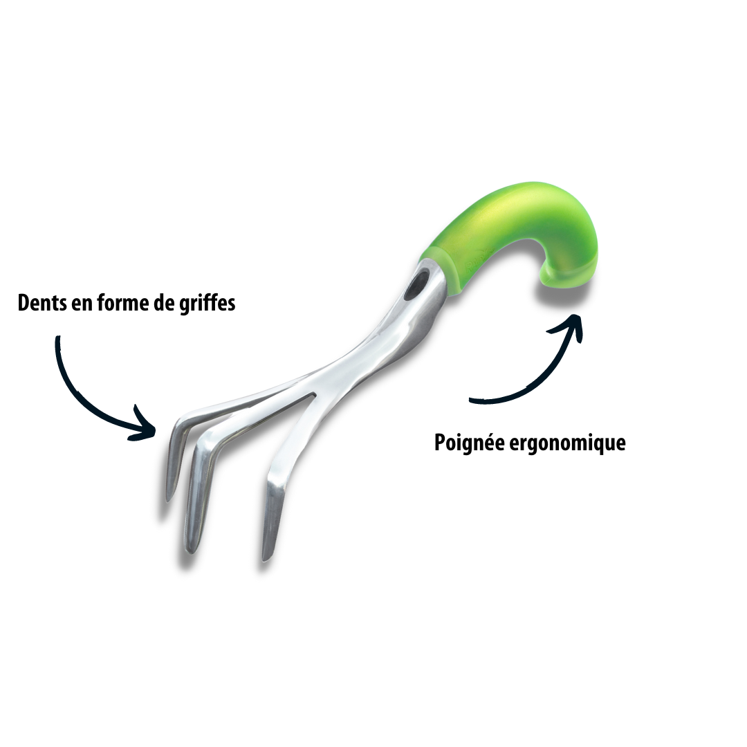 Griffe De Jardin Rotative RootSlayer – Acier Trempé Ergonomique – Désherber & Aérer Sans Effort