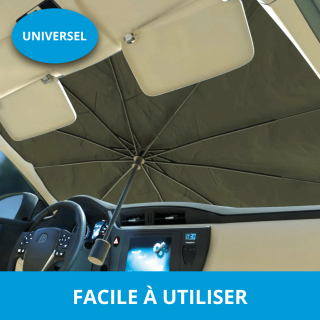 Pare-soleil de voiture, parasol de protection UV, poignée en caoutchouc  isolée