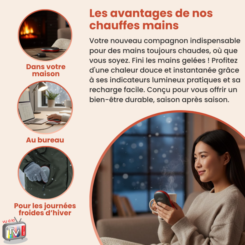 Chauffe Main s électriques,Chauffe-Main Rechargeable,Chaufferette Main USB,Chaufferette Main Outjut Chauffe Main 2 Pack 6000mah