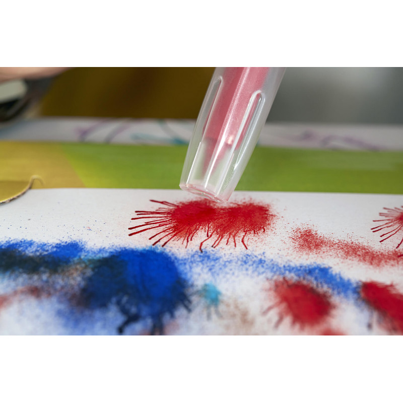 Feutres Magiques à Souffler SES Creative - Changement De Couleur Avec Feutre Blanc, Effet Aérographe