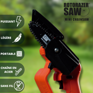 Mini tronçonneuse électrique - Trickblade pro - Rotorazer Mini Chainsaw -  VENTEO